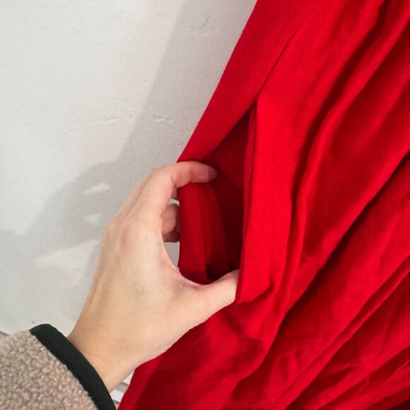 Anthropologie Léa Red Smocked Midi Dress - Picture 4 of 4